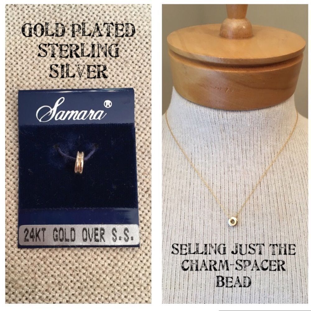 Vintage Samara Gold Plated Sterling Spacer Bead